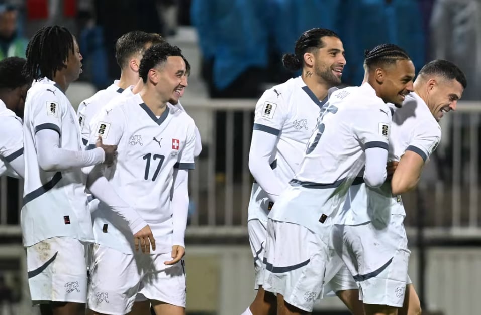 Los jugadores de la selección de Suiza (imagen de la FIFA)