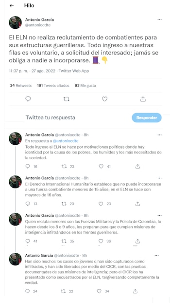 Hilo de Twitter de alias