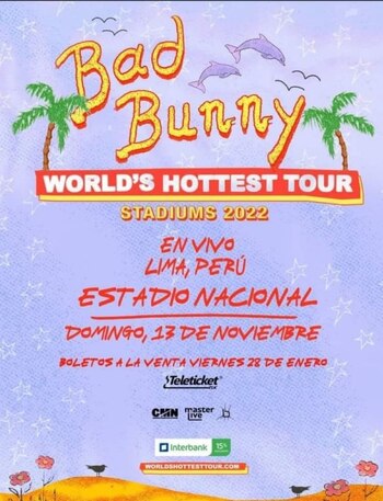 Flyer del concierto de Bad