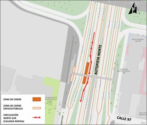 Con el fin de facilitar la ejecución de las actividades y garantizar movilidad a todos los usuarios de la vía, la SDM autorizó siguiente PMT - crédito Secretaría Distrital de Movilidad