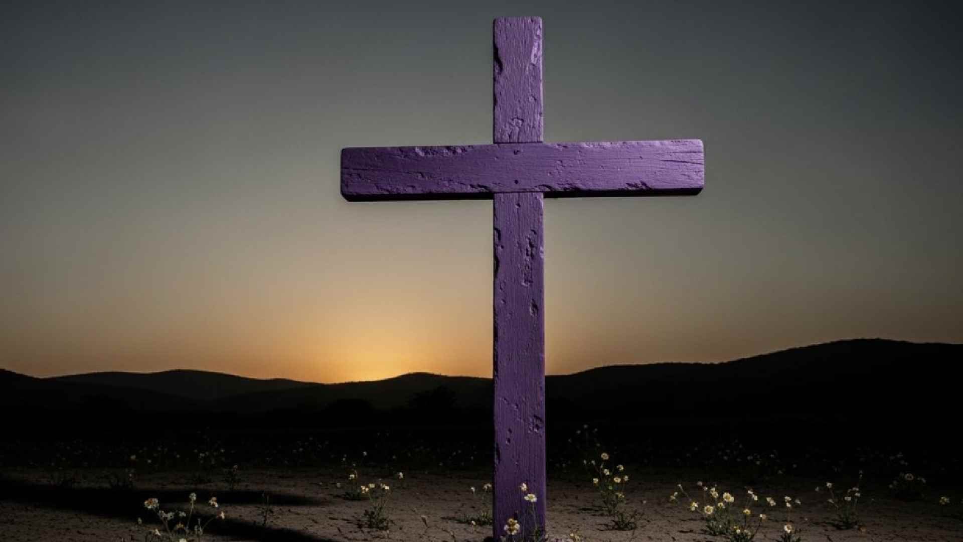Cruz en morado
Crédito: Ilustración Informativa Infobae