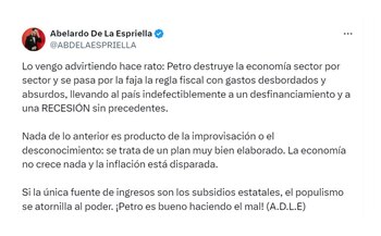 Abelardo de la Espriella y su mensaje a Gustavo Petro