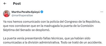 La presidenta de la Comisión