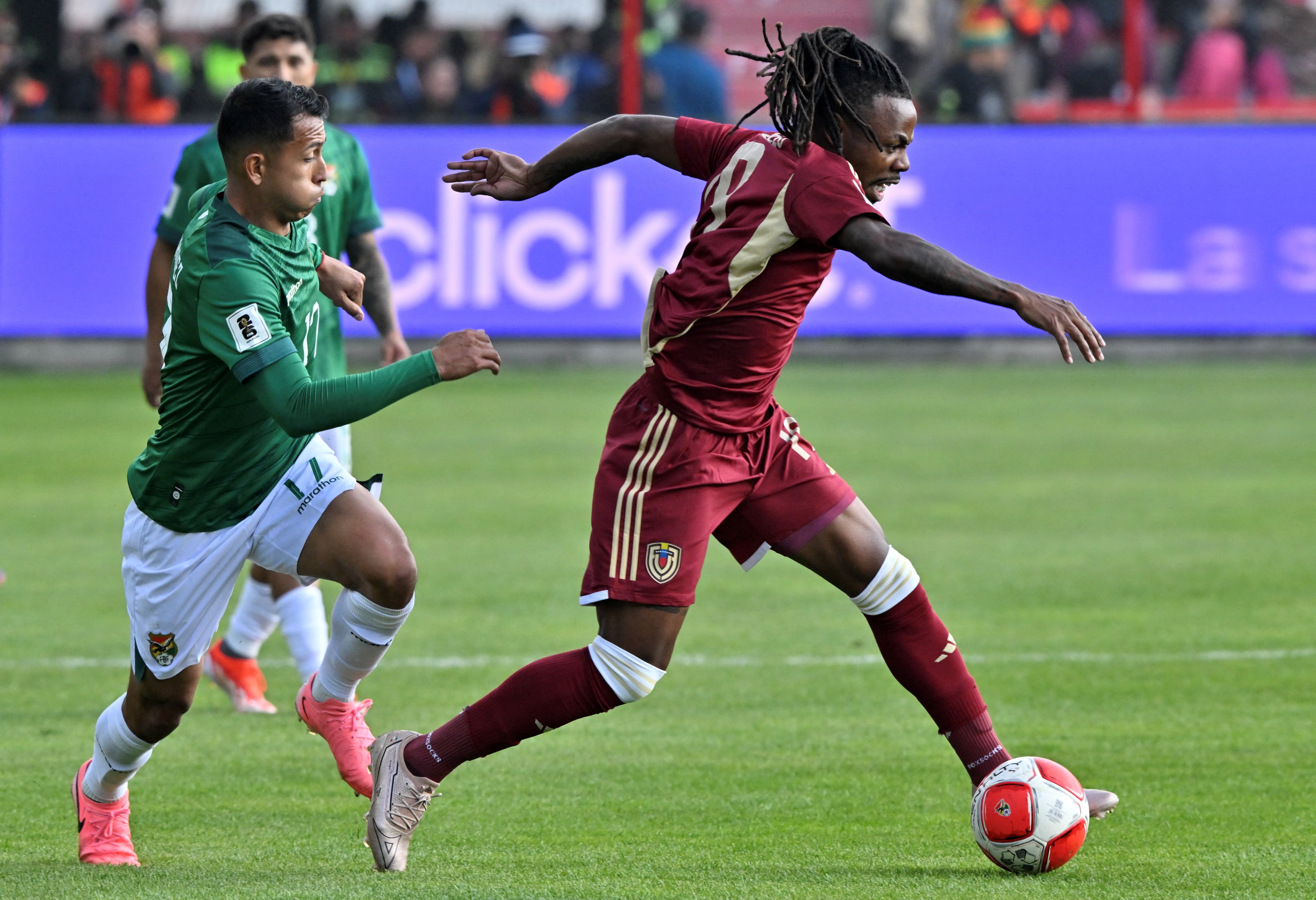 Jhon Murillo también ha hecho parte de la selección de Venezuela durante las eliminatorias al mundial de 2026 - crédito AIZAR RALDES / AFP