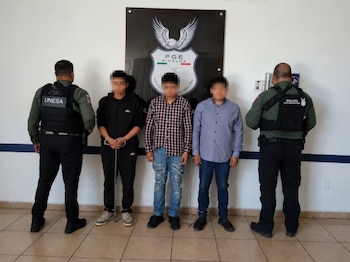 Los detenidos fueron identificados como Héctor Luis “N”, Dimas “N” y Lander Antonio “N”. (Crédito: Fiscalía de Sinaloa)