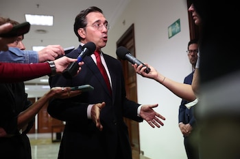 El ministro de Asuntos Exteriores, Unión Europea y Cooperación, José Manuel Albares, en el Congreso, a 9 de abril de 2026, en Madrid. (Eduardo Parra/Europa Press)