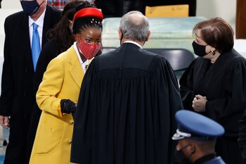 Amanda Gorman en la ceremonia