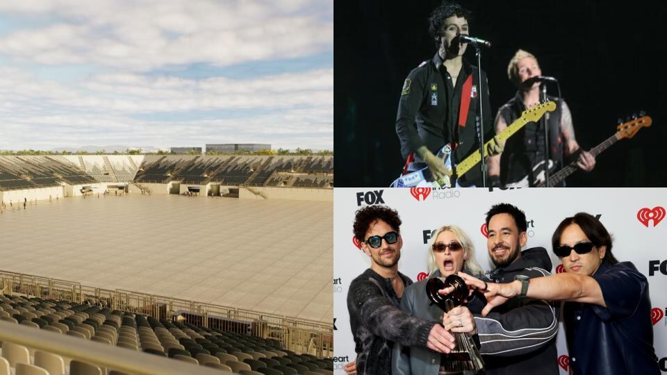 Green Day y Linkin Park son los encargados de inaugurar el escenario Vive Claro en 2025 - crédito Caracol Radio, Colprensa y REUTERS/Mario Anzuoni