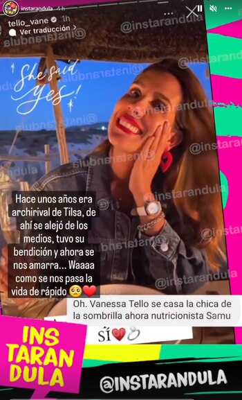 Vanessa Tello se comprometió con