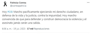 Exministra Patricia Correa anuncia que