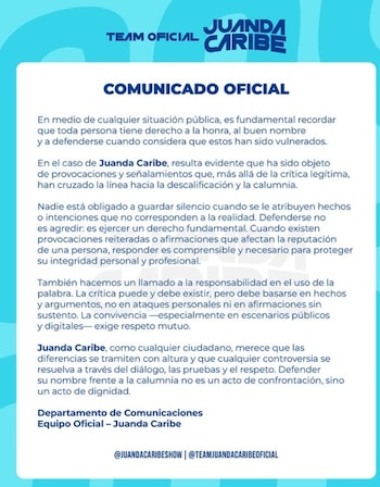 La sanción a Juanda Caribe