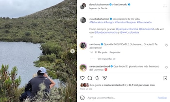 La presentadora compartió una fotografía abrazada por la que sería su nueva pareja sentimental - crédito @claudiabahamon/Instagram
