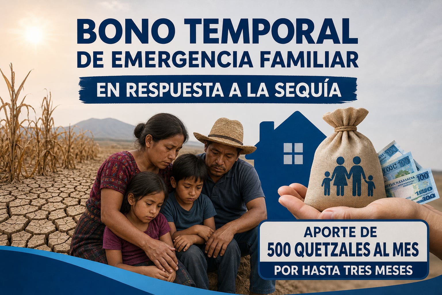 Una iniciativa en el Congreso de Guatemala propone otorgar 500 quetzales mensuales durante tres meses a familias vulnerables afectadas por la sequía. (Imagen Ilustrativa Infobae)