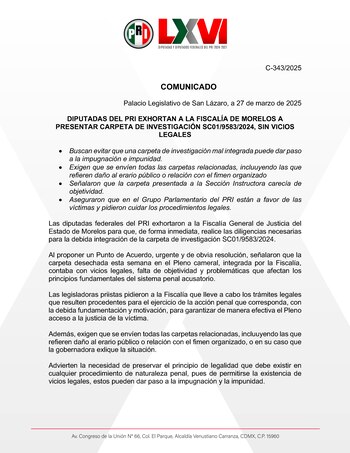 En su documento dejan entrever