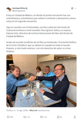 Petro en su visita a México