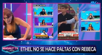 Magaly Medina reacciona sin filtros a las palabras de Ethel Pozo sobre Rebeca Escribens. Captura: Magaly TV La Firme.