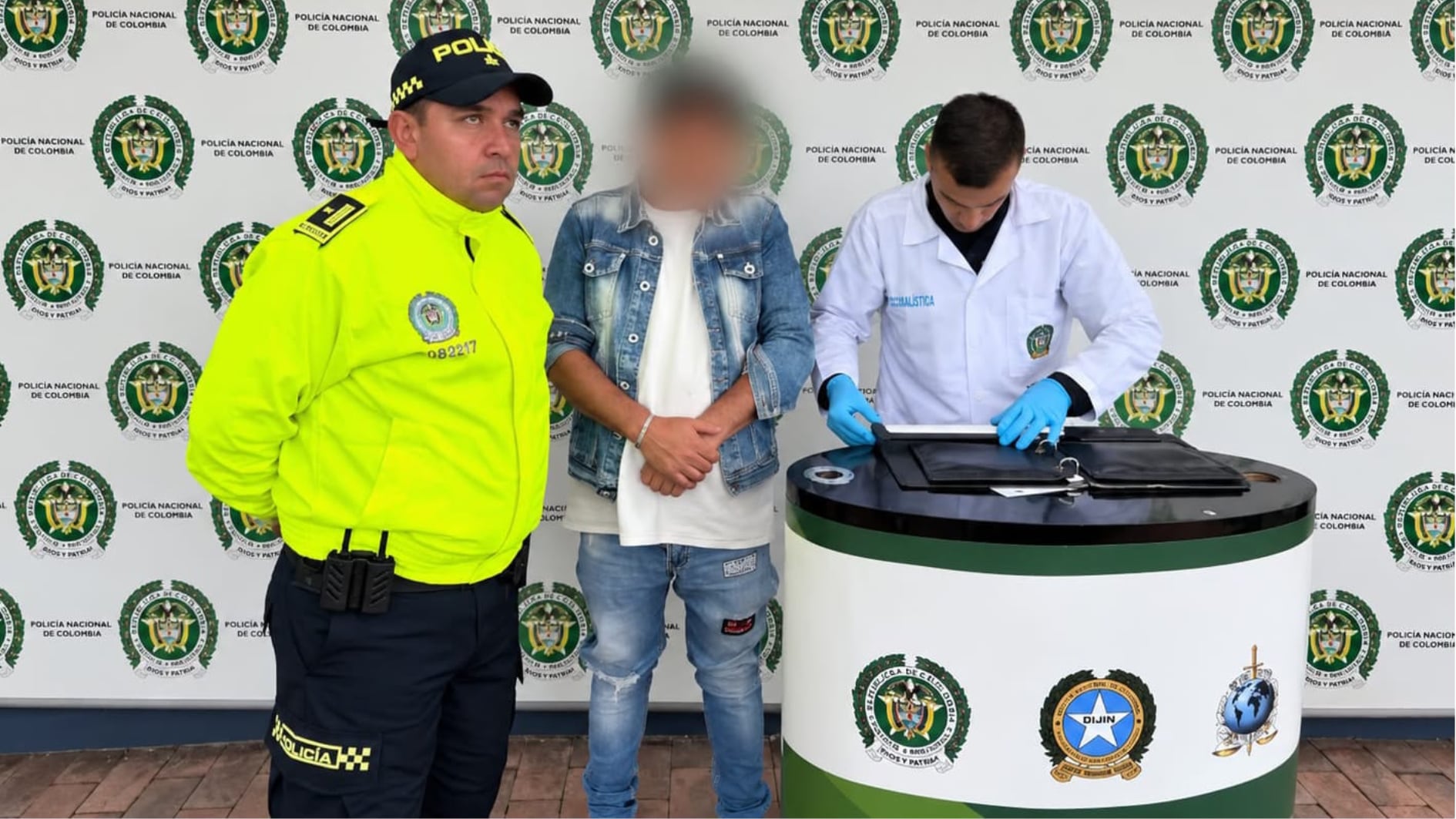 Una incautación en 2023 que se presentó en el occidente de Bogotá fue clave dentro de la investigación para desarticular la empresa criminal - crédito Dijín e Interpol / Policía Nacional