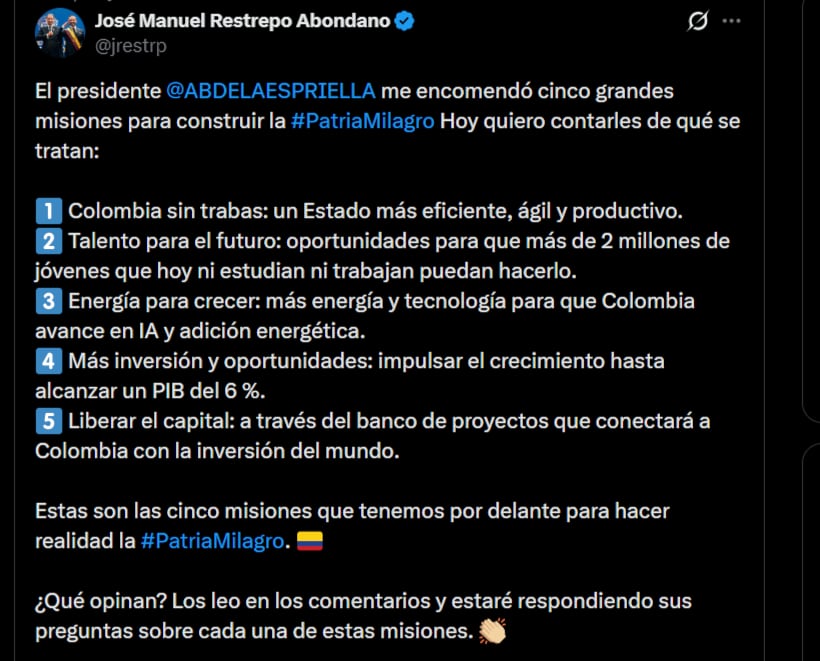 El decreto contempla la Estrategia Talento ColombIA, dirigida a fortalecer competencias asociadas con la inteligencia artificial - crédito @jrestrp/X