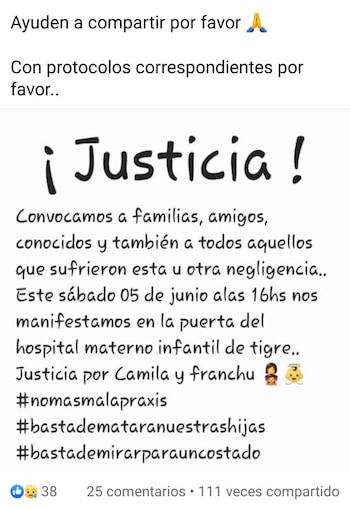 Hospital Materno Infantil de Tigre-Protesta