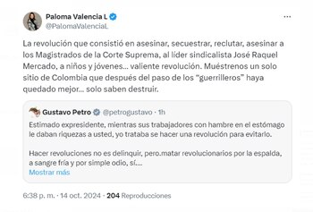 Paloma Valencia, en un tono