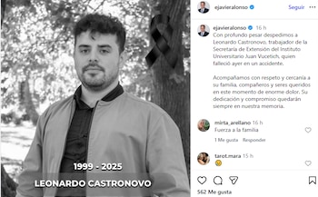 Posteo del ministro de Seguridad