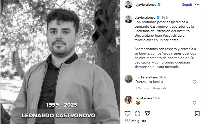 Posteo del ministro de Seguridad bonaerense, Javier Alonso