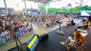 Imagen del presidente durante el