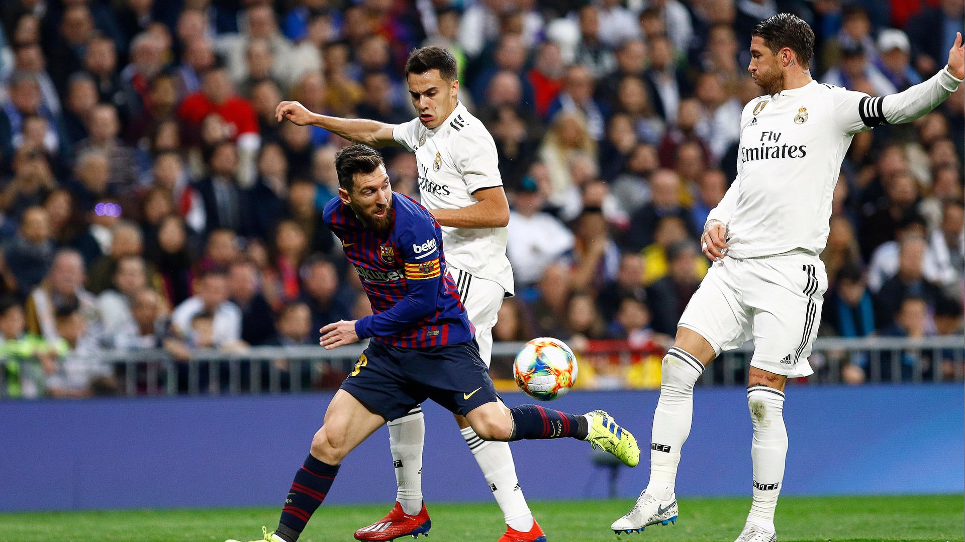 Sergio Reguilón y Lionel Messi serán compañeros en el Inter Miami años después de enfrentarse en el clásico de España (Grosby)