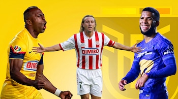 La Liga MX ha fungido como puerta de entrada para una extensa lista de jugadores sudamericanos, marcando trayectorias con títulos y goles en el balonpié mexicano. (Composición: Raúl A. González/Infobae México)
