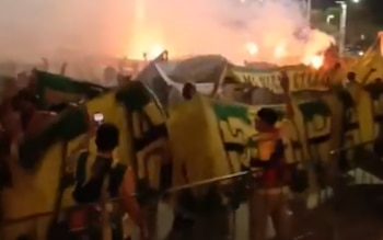 Más de mil hinchas del cuadro bumangués asistirían a la Arena Castelão para el duelo de Copa Libertadores - crédito @Theo_Gonzalez/X