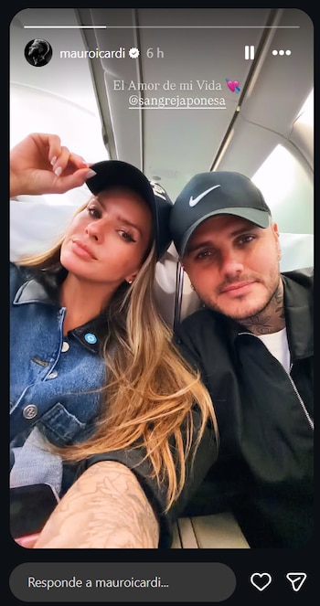 Mauro Icardi respondió en Instagram a las dudas sobre su relación con la China Suárez con una foto rumbo a Italia y la frase “El amor de mi vida”
