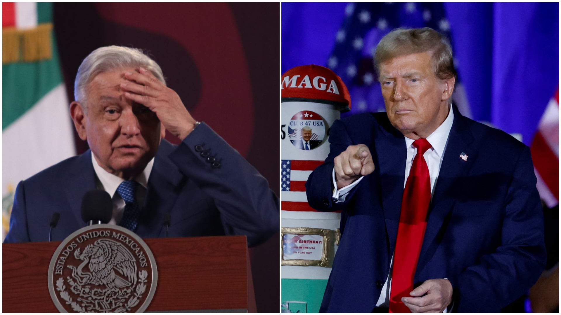 López Obrador contrastó al Donald Trump de su sexenio con el actual y recordó negociaciones sobre aranceles, el tratado comercial que sustituyó al TLCAN. (Cuartoscuro| REUTERS/Evelyn Hockstein)