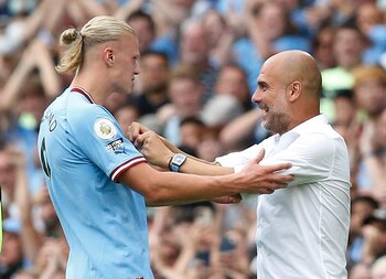 Pep Guardiola se emociona en