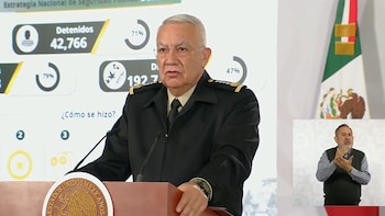 El general Ricardo Trevilla Trejo, titular de la Defensa Nacional explicó las capturas de los líderes narco desde el inicio de este actual gobierno de la presidenta Sheinbaum Foto: Captura de Pantalla
