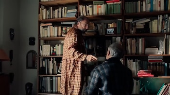 Ambos amigos proyectan una imagen