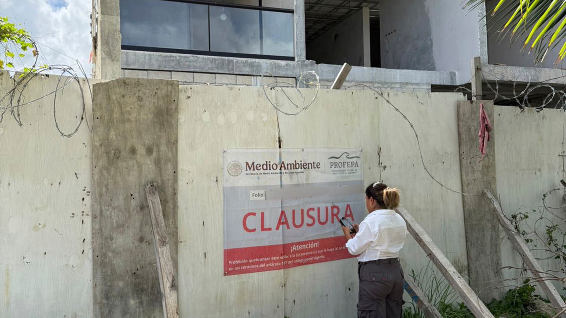 Dos proyectos inmobiliarios en Cozumel fueron clausurados por incumplir normas ambientales en zonas protegidas. CRÉDITOS: Profepa.