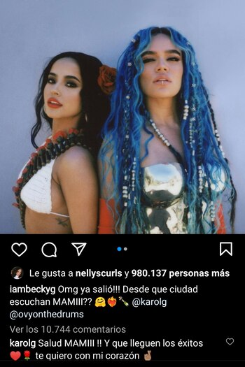Becky G en Instagram