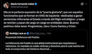María Fernanda Cabal - crédito @MariaFdaCabal/X