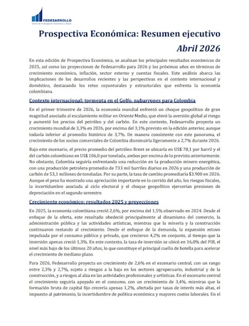Fedesarrollo proyecta que Colombia tendrá un crecimiento económico de 2,6% en 2026 - crédito Fedesarrollo