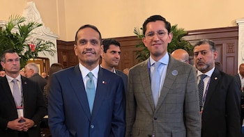Roberto Velasco Álvarez inicia actividades en la ONU y se reúne con el primer ministro de Catar