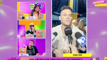 “Yo estoy al medio”, dijo el cantante al referirse al conflicto entre Ethel y Janet tras los chats difundidos en redes. YouTube: 'Q'Bochinche'.