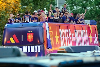 Celebraciones tras la victoria de la selección española en el Mundial 2026