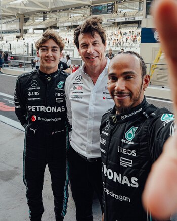George Russell, Toto Wolff y