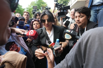 Gianinna Maradona estuvo presente en la declaración de su tía