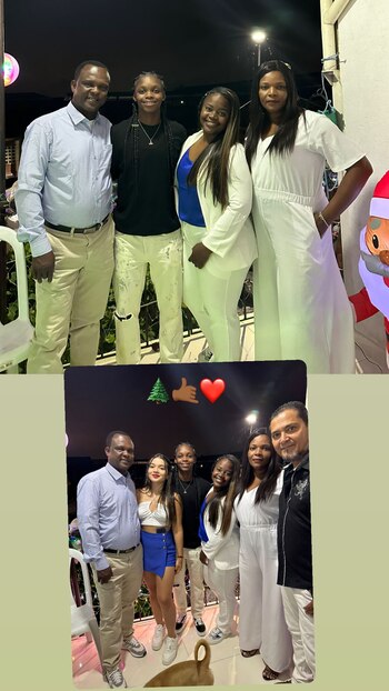 Linda Caicedo recibe el año nuevo junto a su familia