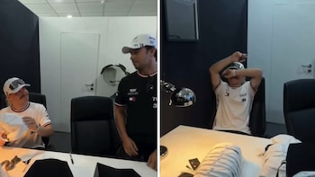 Checo Pérez le juega una broma pesada a su compañero de equipo en Cadillac y desata reacciones en redes
