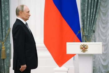 Vladimir Putin durante un acto