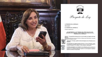 La presidenta Dina Boluarte no