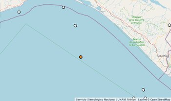 Temblor registrado en Chiapas.
(SSN)