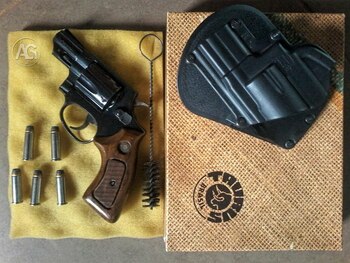 Pistola calibre 38. Imagen ilustrativa.